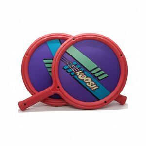 Vintage 1991 Koosh Paddles Rackets Oddzon Red Purple Outdoor Beach Game Toy Used
